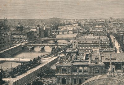 Vista de Paris, Showng As sete pontes, 1882 de Unbekannt