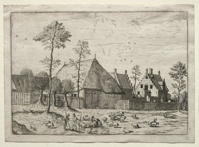 Vista das aldeias de Brabante e Campine: pastores com rebanho, c. 1559 de Unbekannt