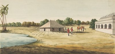 Vista de uma Chaudézie no interior da tenda de um viajante inglês, ca. 1828-30. de Unbekannt