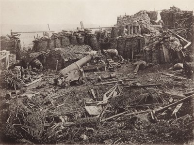 Vista do 3º Bastião em Sebastopol, 1856 de Unbekannt