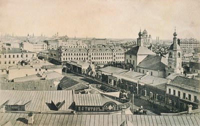 Vista do Arbat em Moscou, Rússia, final do século XIX ou início do século XX de Unbekannt