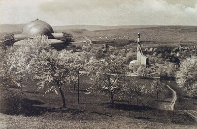 Vista da casa de Goetheanum e Aquecimento, Dornach, Suíça, 1914-1916 de Unbekannt