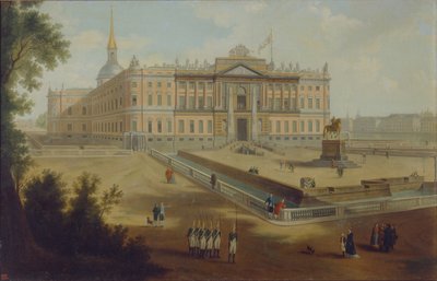 Vista do Palácio Michael em São Petersburgo, 1800 de Unbekannt