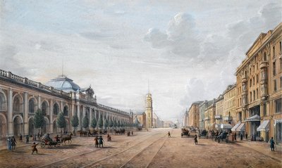 Vista do Nevsky Prospekt em São Petersburgo de Unbekannt