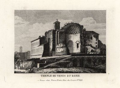 Vista do Templo de Vênus e Roma, Templum Veneris et Romae, Roma de Unbekannt