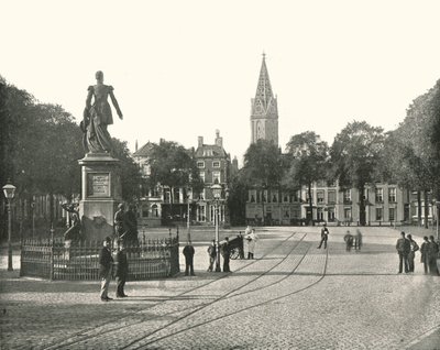 Vista da Praça Vyverberg, Haia, Holanda, 1895. de Unbekannt