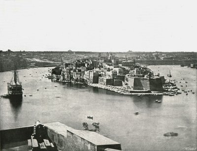Vista do porto, Valletta, Malta, 1895. de Unbekannt
