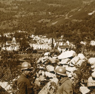 Vista das linhas, Metzeral, norte da França, c1914-c1918 de Unbekannt