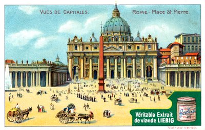 Vistas das capitais: Praça St Peters, Roma, c1900 de Unbekannt