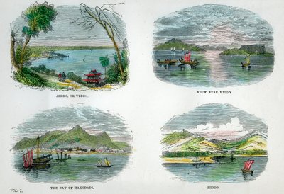 Vistas das principais cidades e portos do Japão, c1880 de Unbekannt