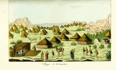 Aldeia de El Querebya (El Querebyn) sob o Reino Funj de Sennar, Sudão de Unbekannt
