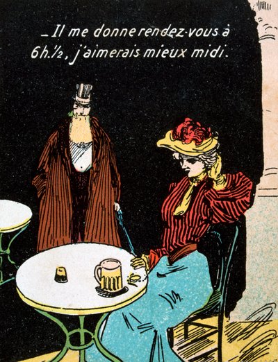 Cartão francês do vintage, c1900 de Unbekannt