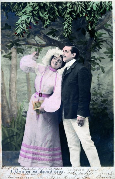 Cartão francês do vintage, c1900 de Unbekannt