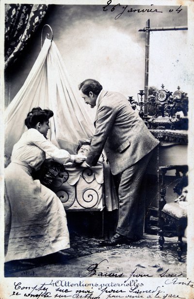Cartão francês do vintage, c1900 de Unbekannt