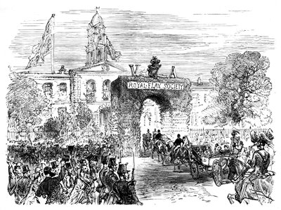 Visita da rainha e do príncipe Albert ao Linen Hall, Belfast, c1850s, c1888 de Unbekannt