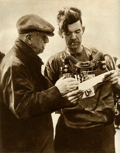 Voluntário que vai recuperar corpos no desastre da Gresford Colliery, país de Gales, 1935. de Unbekannt