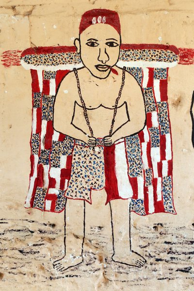 Pintura de parede de Voodoo num convento. Togoville, Togo de Unbekannt