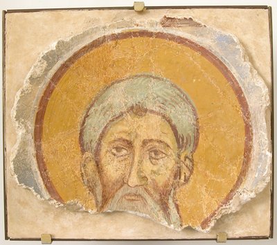 Pintura mural de Santo Masculino, século XII, restauro moderno. de Unbekannt