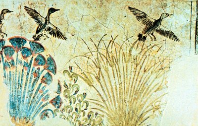 Pintura de parede do túmulo de Akhenaton, Egito Antigo, 18a dinastia, c1375 aC de Unbekannt