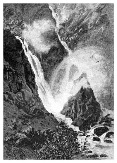 Cataratas de Wallamumbi, Nova Gales do Sul, Austrália, 1886 de Unbekannt