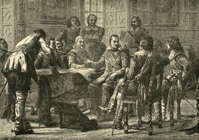Wallenstein e Tilly Holding um Conselho de Guerra, 1626, 1890. de Unbekannt