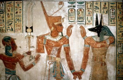 Pintura mural de um túmulo do filho de Ramsés III, Vale das Rainhas, Luxor, Egito, século XII aC de Unbekannt