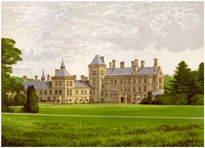 Walton Hall, Warwickshire, casa do Barão Mordaunt, c1880 de Unbekannt