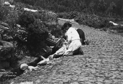 Dia de lavagem na Madeira, Portugal, c1920s-c1930s de Unbekannt