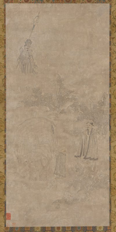 Lavando o Elefante Branco, dinastia Ming, séculos XVI-XVII. de Unbekannt