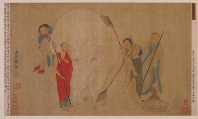 Lavando o elefante, dinastia Ming, século XVII. de Unbekannt