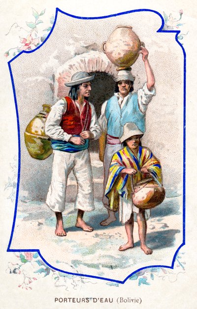 Transportadores de água, Bolívia, 1911 de Unbekannt