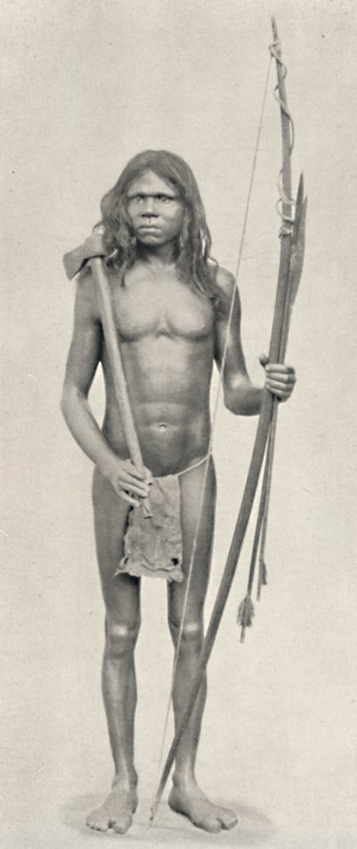 Wedda com arco, flechas e machadinha, 1926 de Unbekannt