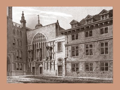 Frente oeste da capela de Guildhall, 1886 de Unbekannt