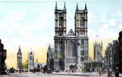 Abadia de Westminster e Big Ben, Londres, século 20 de Unbekannt