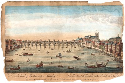 Westminster Bridge, Londres, 1753 de Unbekannt