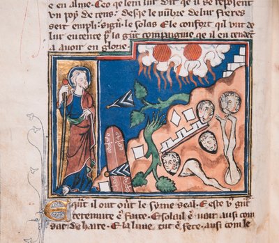 Quando Ele se levanta para fazer a terra tremer... Miniatura de: Apocalypse de saint Jean, ca 1320. de Unbekannt