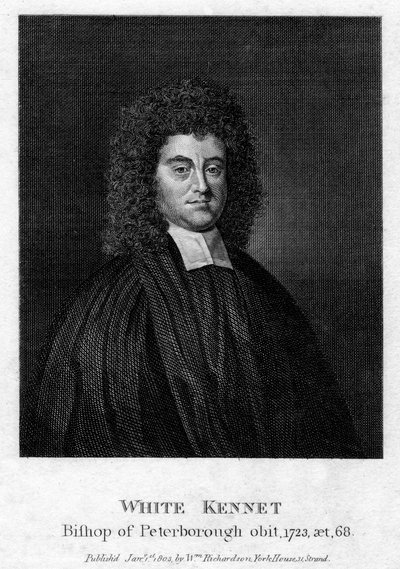 White Kennet 1660-1728, historiador e bispo de Peterborough, 1803 de Unbekannt