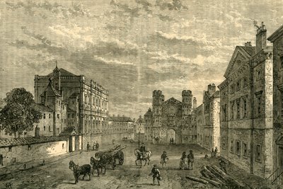 Whitehall, Olhando para o Holbein Gateway, 1881. de Unbekannt