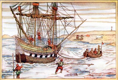 Willem Barents envia entre o gelo do Ártico, 1594-1597 de Unbekannt
