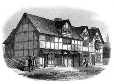 Casa de William Shakespeares, Stratford-upon-Avon, Warwickshire, final do século XIX de Unbekannt