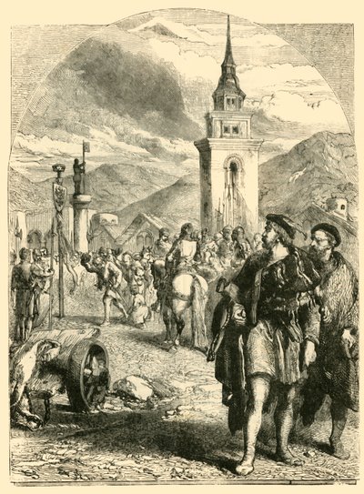 William Tell no mercado de Altdorf, 1890. de Unbekannt