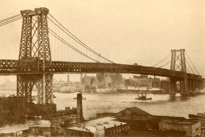Ponte suspensa de Williamsburg, Nova York, c1930. de Unbekannt