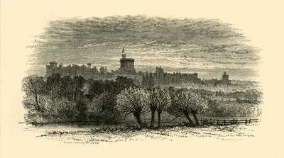 Castelo de Windsor do alojamento de Provosts em Eton, 1911. de Unbekannt