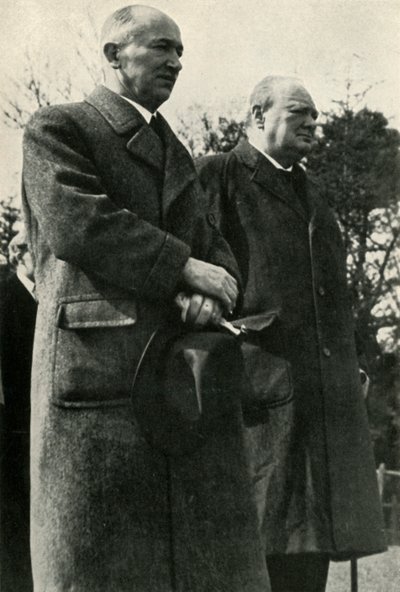 Winston Churchill e Presidente Benes, c1940s, 1947. de Unbekannt