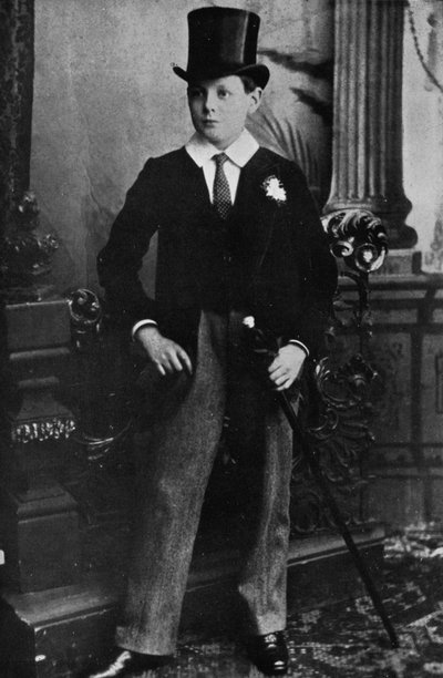 Winston Churchill como um estudante de Harrow em 1889, 1945 de Unbekannt