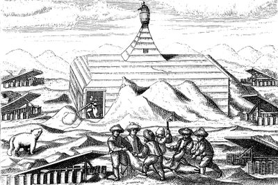 Quartos de inverno da expedição de Willem Barents ao Ártico, 1596-1597 de Unbekannt