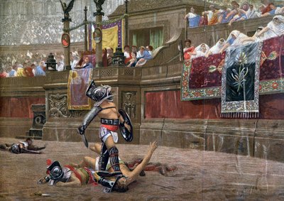 Com o polegar virado, Pollice Verso, 1872 de Unbekannt