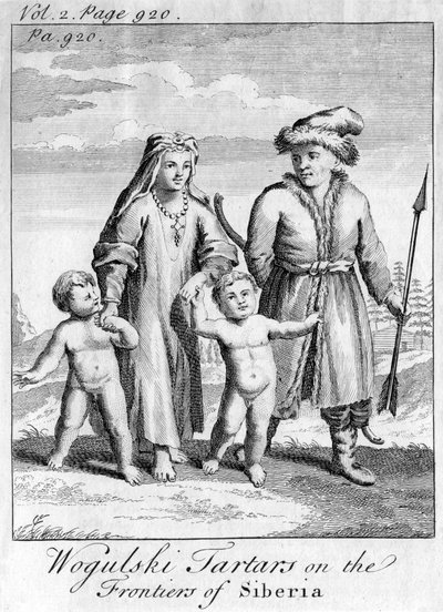 Tártaros de Wogulski nas fronteiras da Sibéria, c1740 de Unbekannt