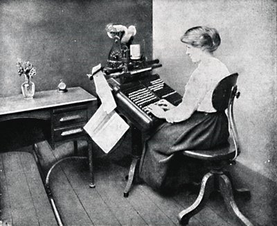 Operadora no teclado de monótipo, 1917 de Unbekannt