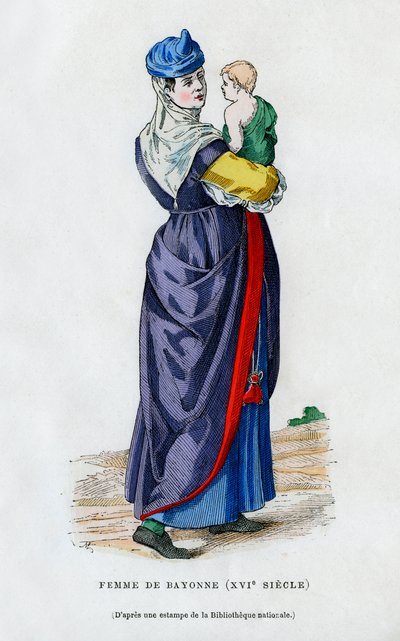 Mulher de Bayonne, França, século XVI 1882-1884 de Unbekannt